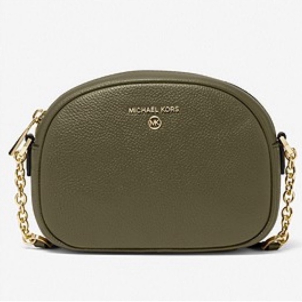 MICHAEL MICHAEL KORS Jet Set Charm Small Pebbled Leather Crossbody Bag